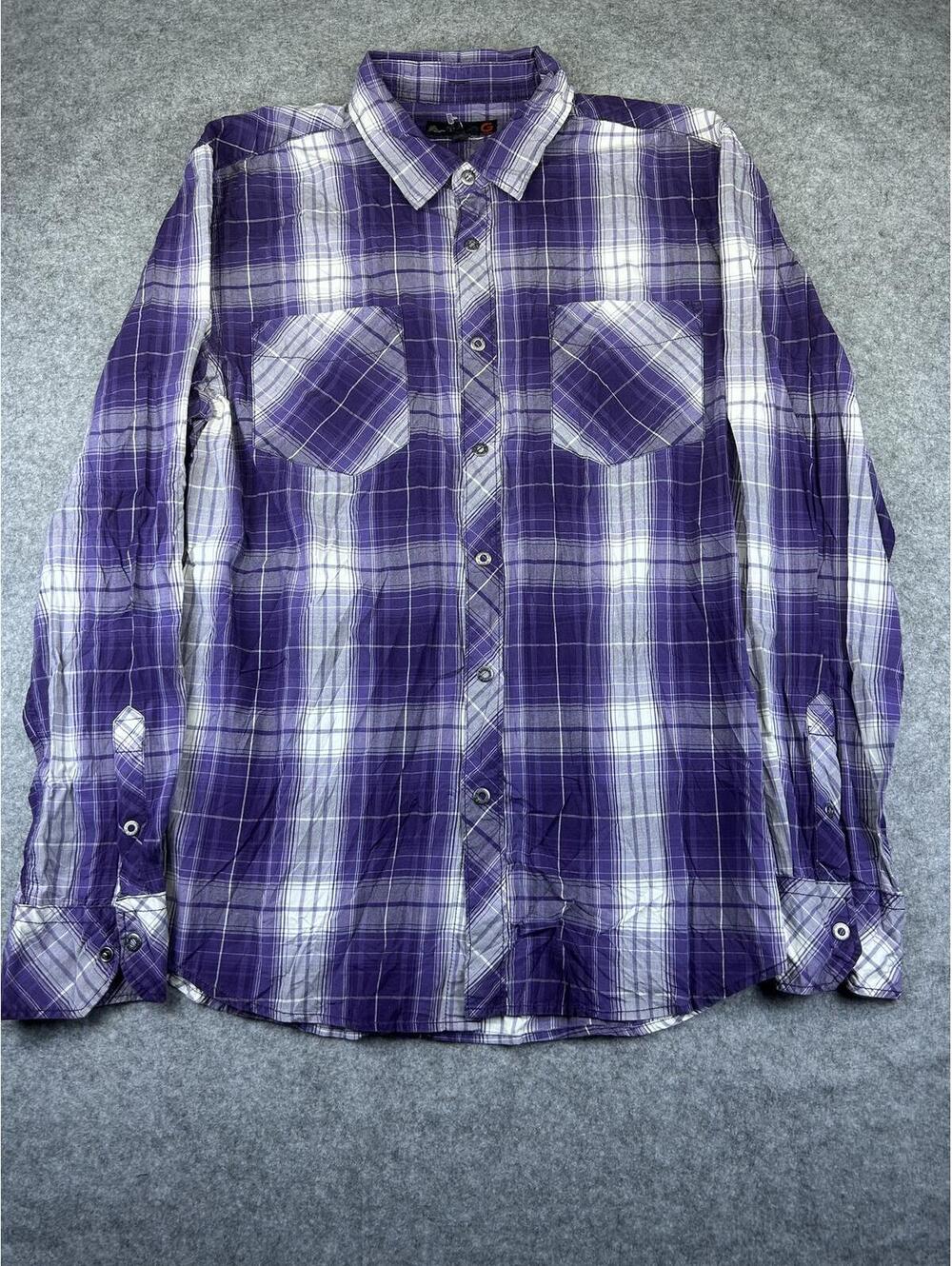 Y2K Style Shirt Guess Long Sleeve Snap Shirt Button Up Men's Size XL Westernish